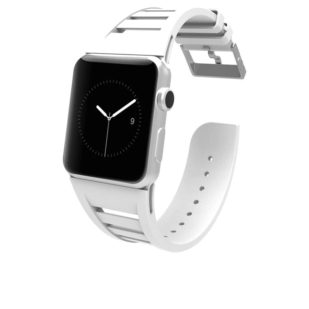 Еластична каишка за Apple Watch 42мм, 44мм, 45 мм, 46 мм, Ultra, Ultra 2 49 мм - CaseMate Vented Strap (бял)