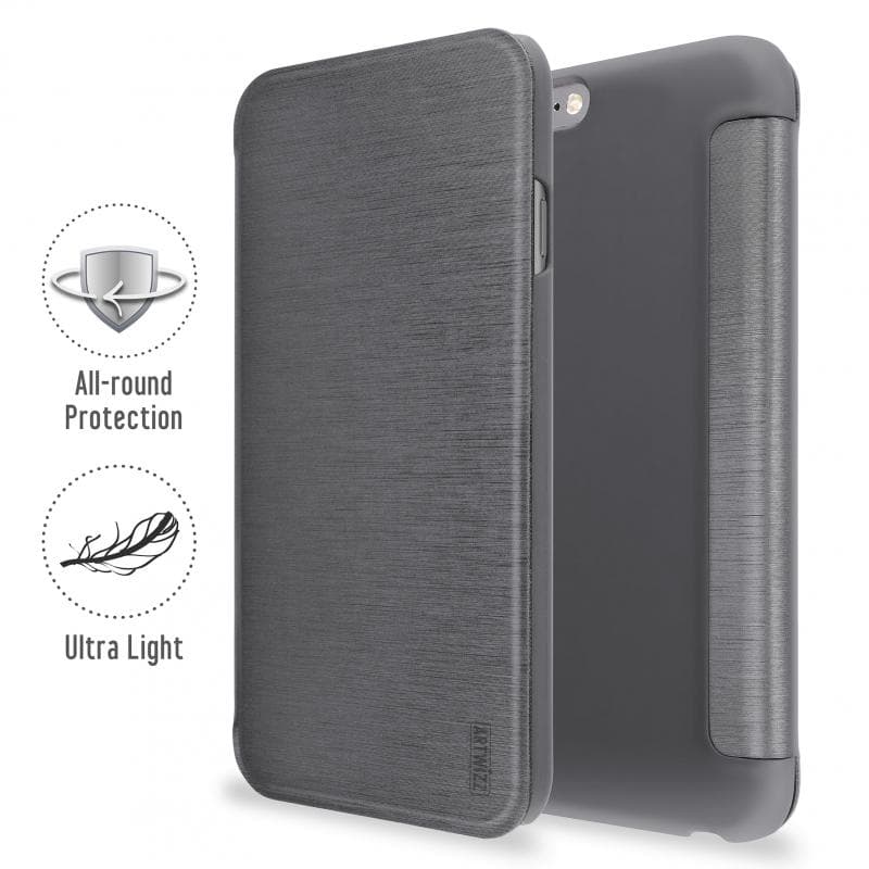 Полиуретанов флип калъф за iPhone 6, iPhone 6S - Artwizz SmartJacket case (титан)