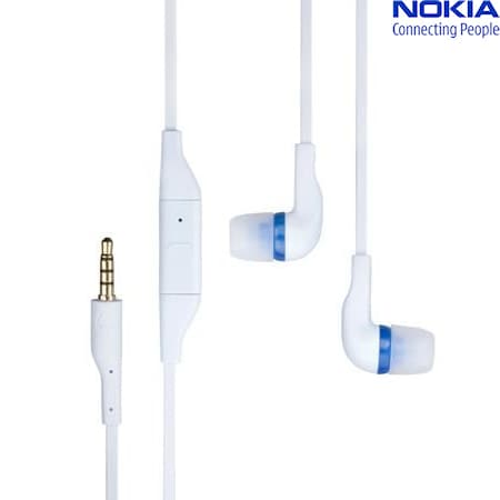 Слушалки с микрофон за мобилни устройства (bulk package) - Nokia Headset WH-205 Stereo Headset (бял)