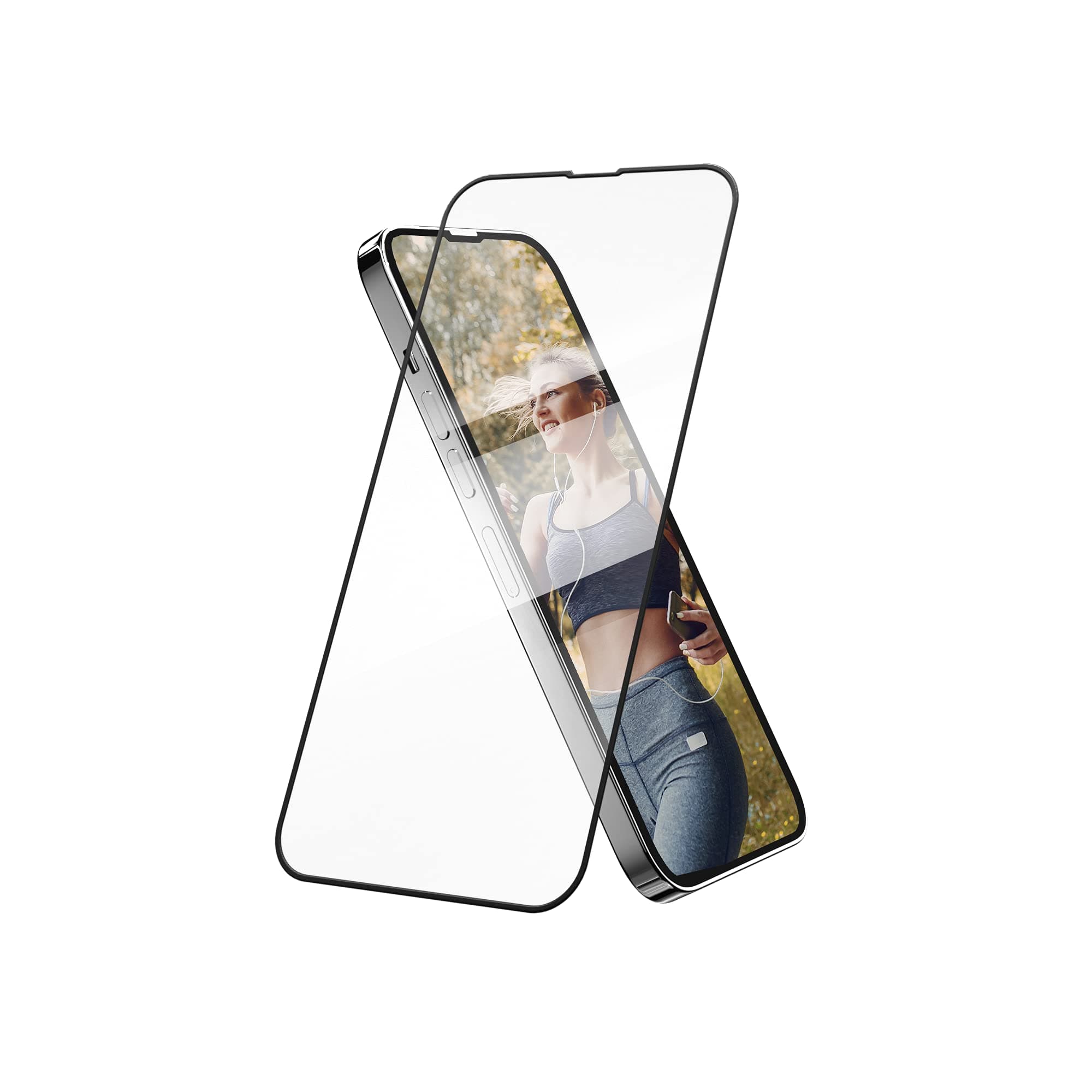 Калено стъклено защитно покритие за дисплея на iPhone 13, iPhone 13 Pro - SwitchEasy Glass Pro Full Cover Tempered Glass (черен-прозрачен)