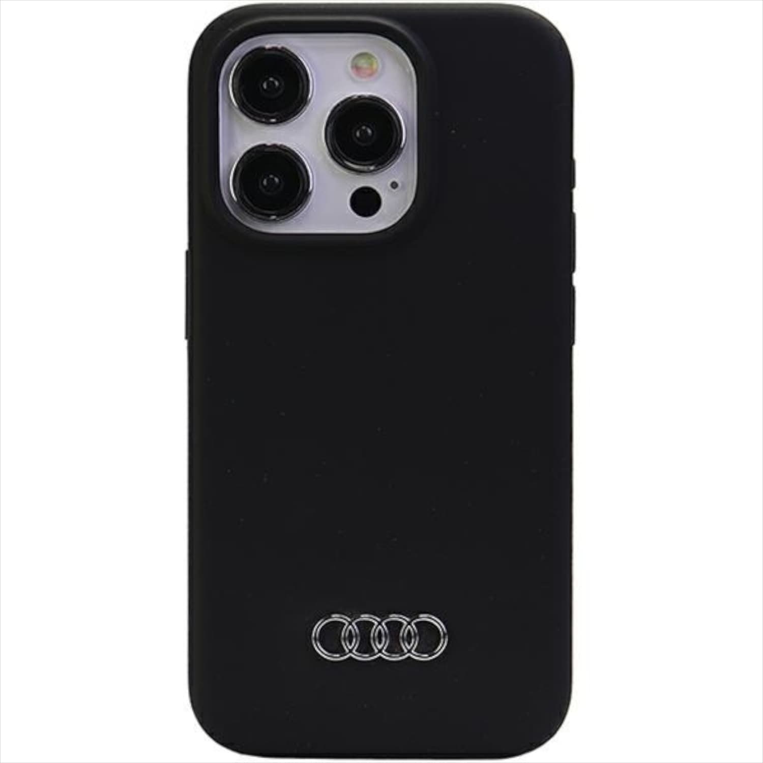 Дизайнерски силиконов калъф за iPhone 15 Pro (черен) - Audi Liquid Silicone Case