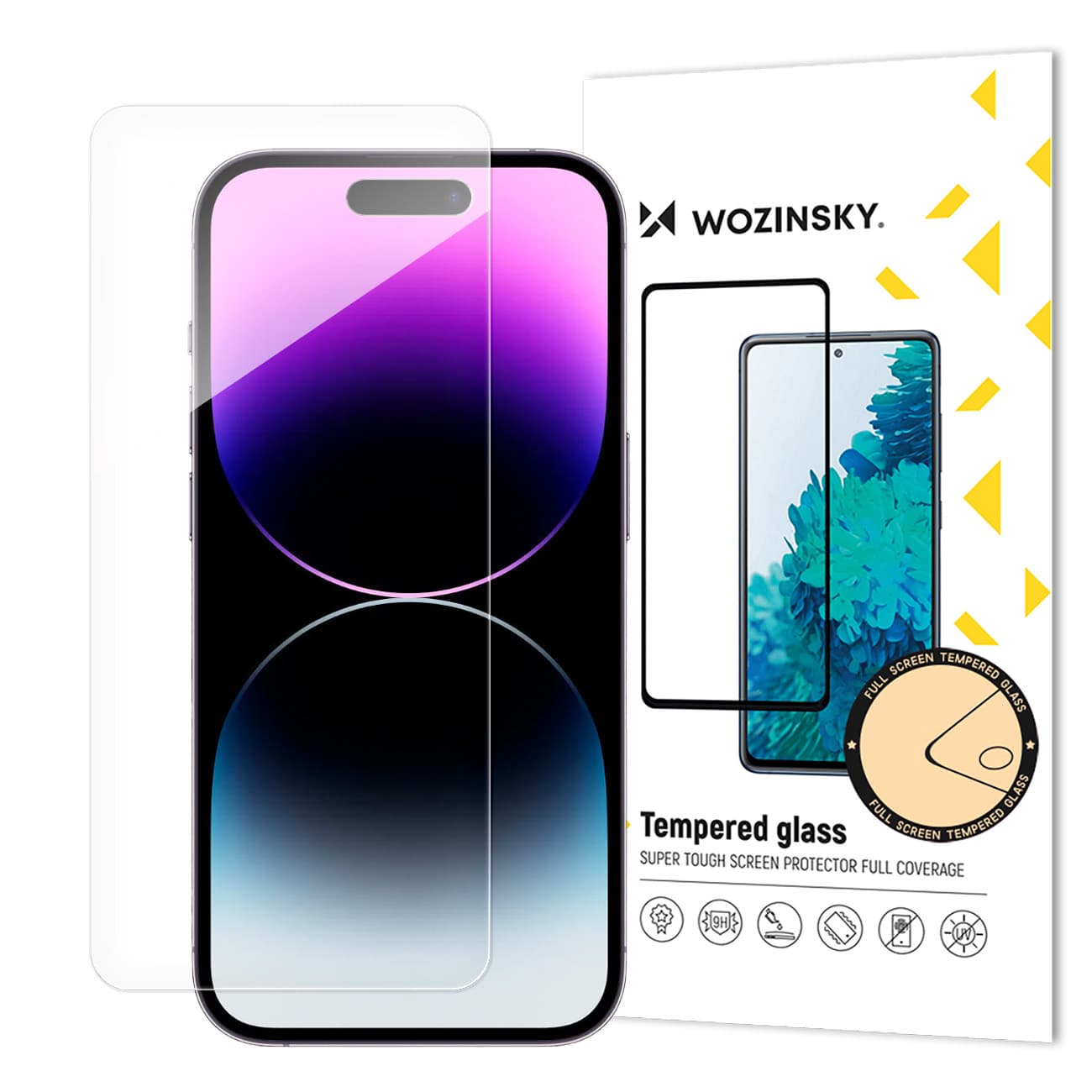 Калено стъклено защитно покритие (0.33 мм) за дисплея на iPhone 15 Pro - Wozinsky Tempered Glass Screen Protector 2.5D (прозрачен)