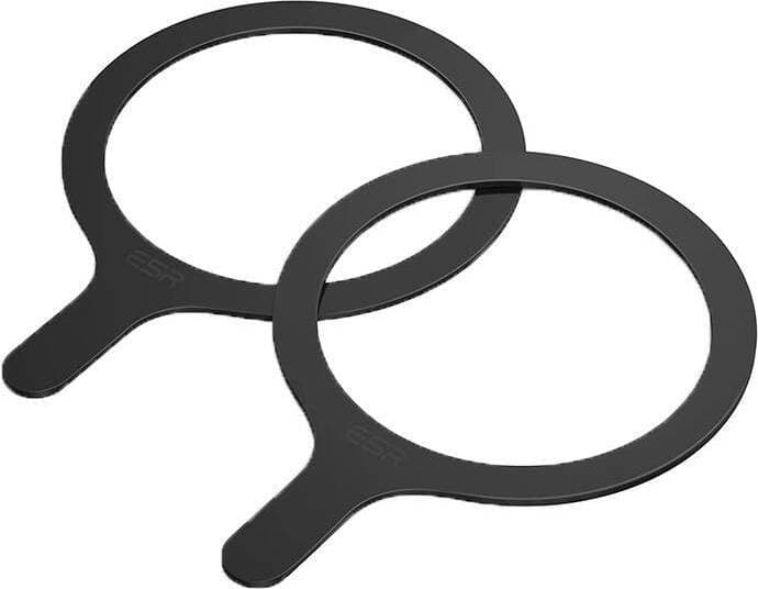 2 броя магнитни дискове за смартфони и кейсове, съвместим с MagSafe аксесоари - ESR Halolock MagSafe Magnetic Ring 2 Pack (черен)