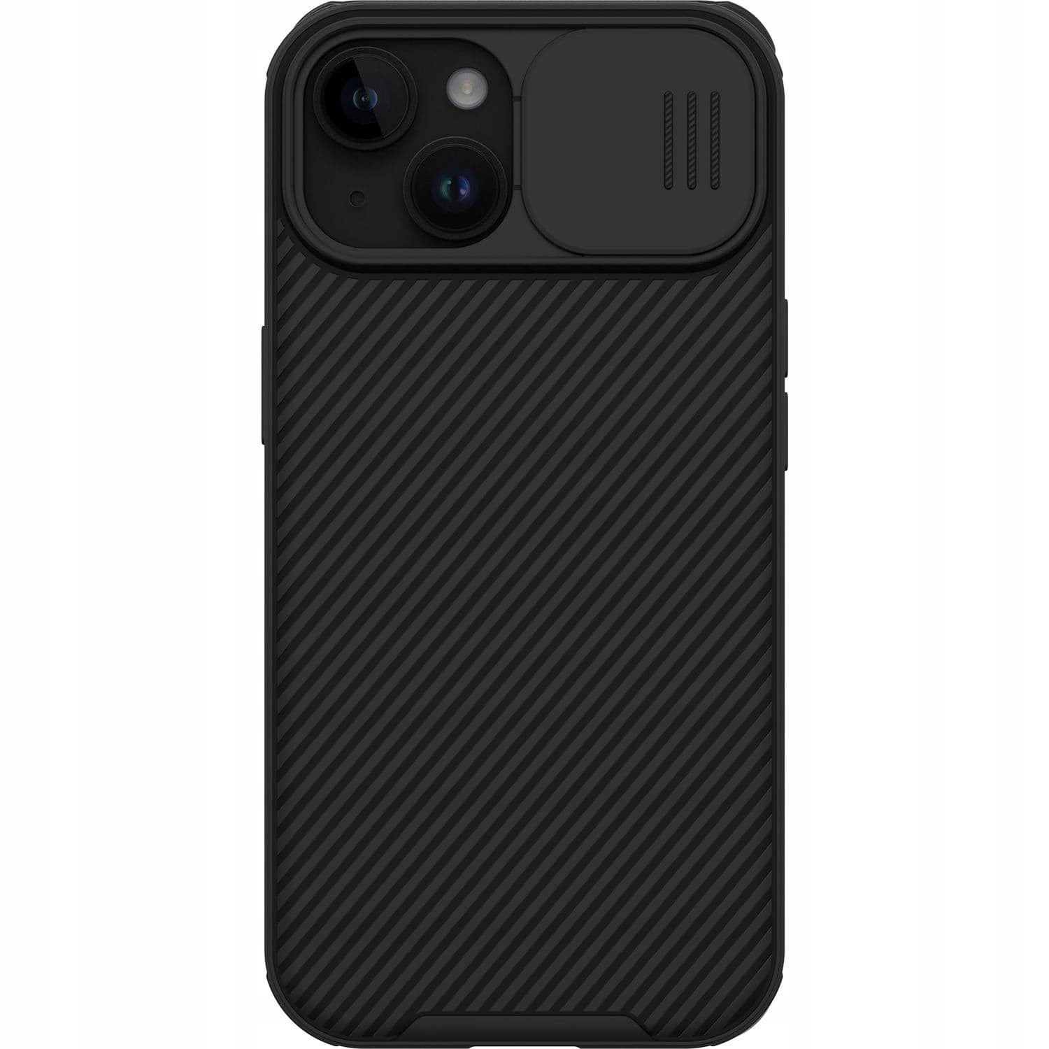Хибриден удароустойчив кейс за iPhone 15 Plus - Nillkin CamShield Pro Hard Case (черен)