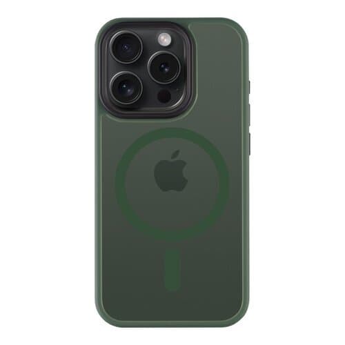 Хибриден удароустойчив кейс с MagSafe за iPhone 15 Pro Max - Tactical MagForce Hyperstealth Cover (зелен)