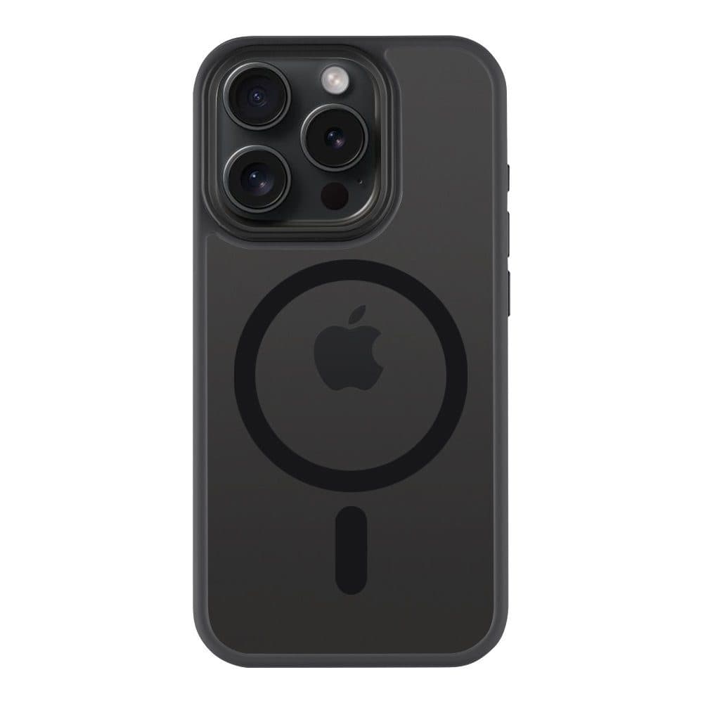 Хибриден удароустойчив кейс с MagSafe за iPhone 15 Pro - Tactical MagForce Hyperstealth Cover (черен)