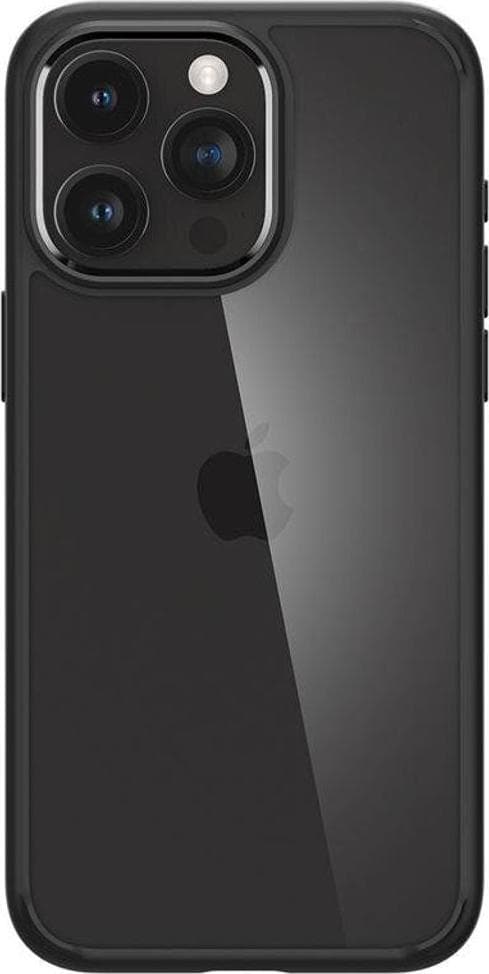 Хибриден кейс с висока степен на защита за iPhone 15 Pro (черен-прозрачен) - Spigen Crystal Hybrid Case