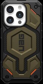 Удароустойчив хибриден кейс с MagSafe за iPhone 15 Pro - Urban Armor Gear Monarch Pro Kevlar Case (платинен)