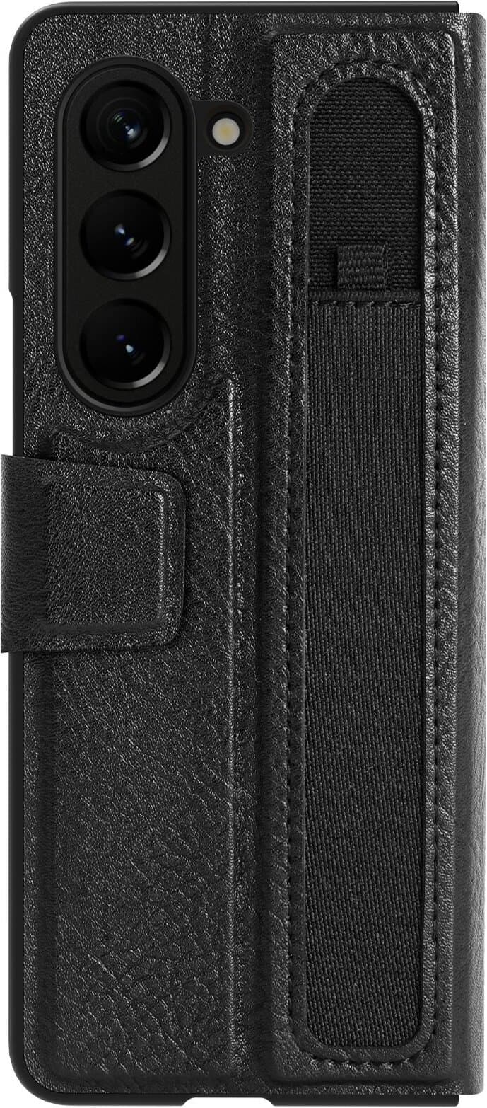 Кожен калъф за Samsung Galaxy Z Fold5 - Nillkin Aoge Leather Flip Case (черен)
