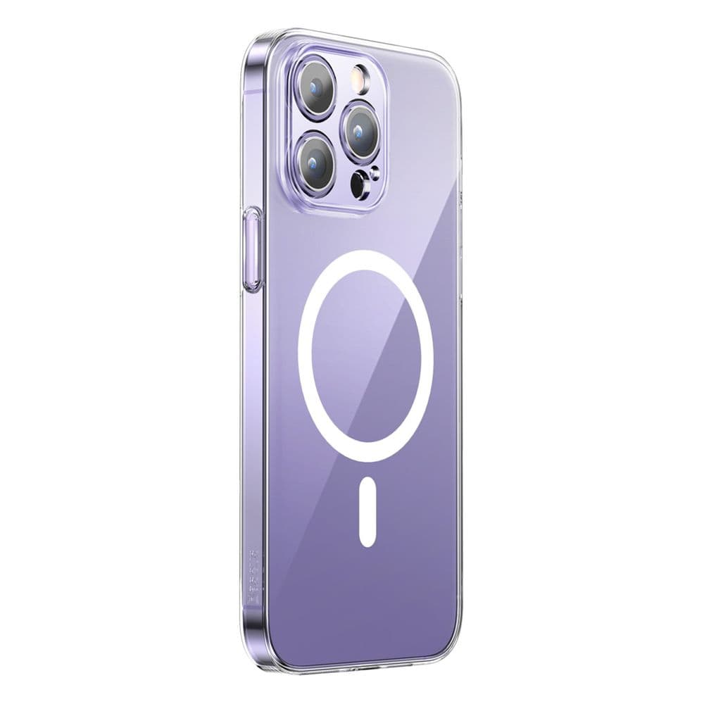 Поликарбонатов кейс с MagSafe и стъклено защитно покритие за дисплея за iPhone 14 Pro Max - Baseus Crystal Magnetic Case Set (ARSJ011202) (прозрачен)