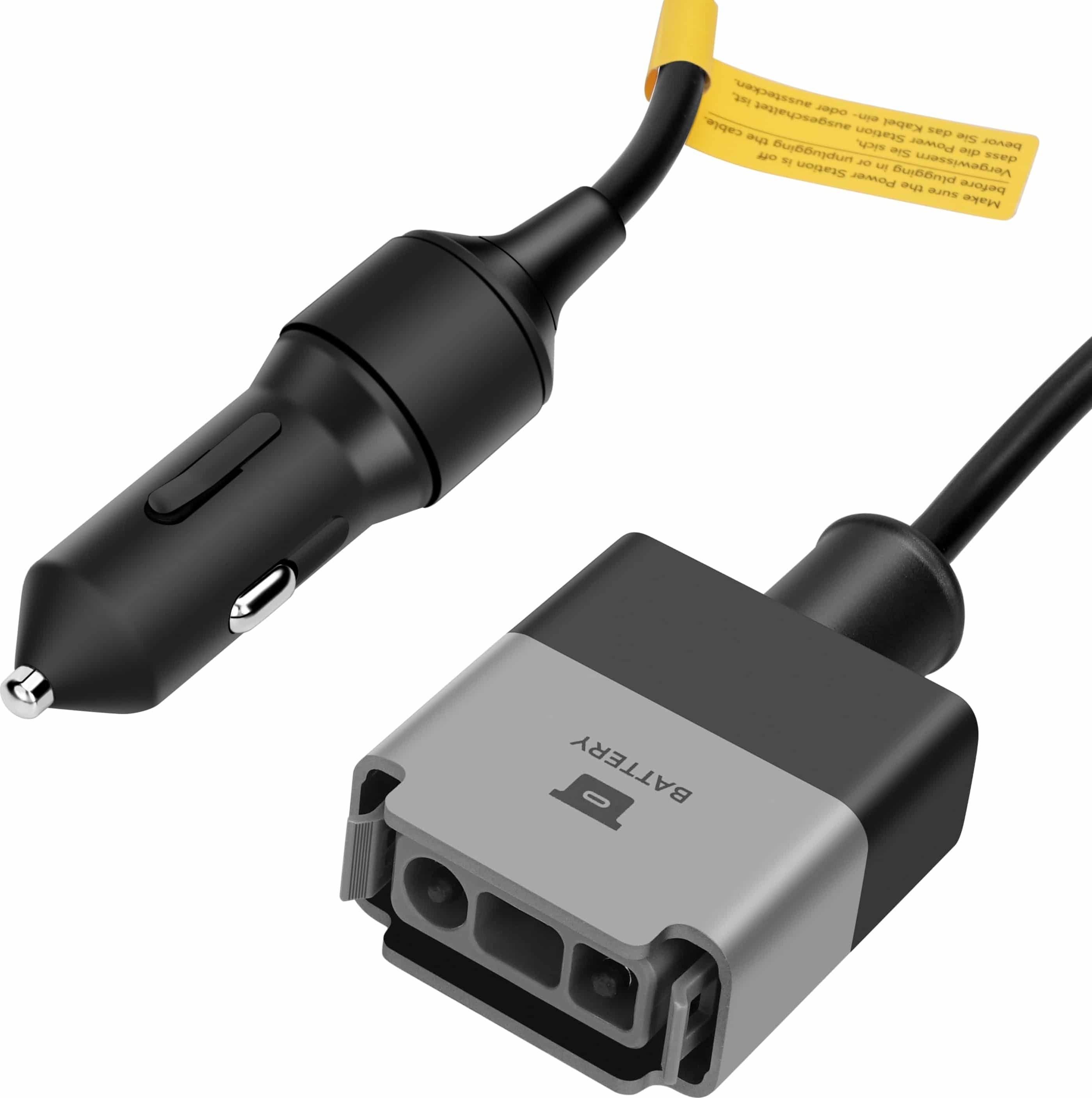 Свъзващ кабел за EcoFlow Microinverter към EcoFlow електроцентрали (50 см) - EcoFlow Microinverter to Power Station Car Charger Connection Cable (черен)