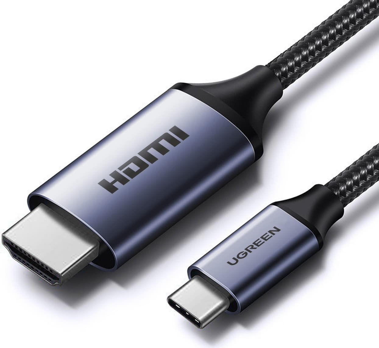 Кабел с поддръжка на 8K за свързване от USB-C към HDMI - Ugreen 8K 60Hz USB-C to HDMI Cable (тъмносив)