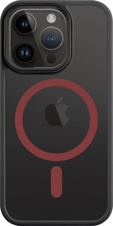 Хибриден удароустойчив кейс с MagSafe за iPhone 14 Pro Max - Tactical MagForce Hyperstealth 2.0 Cover (черен-червен)