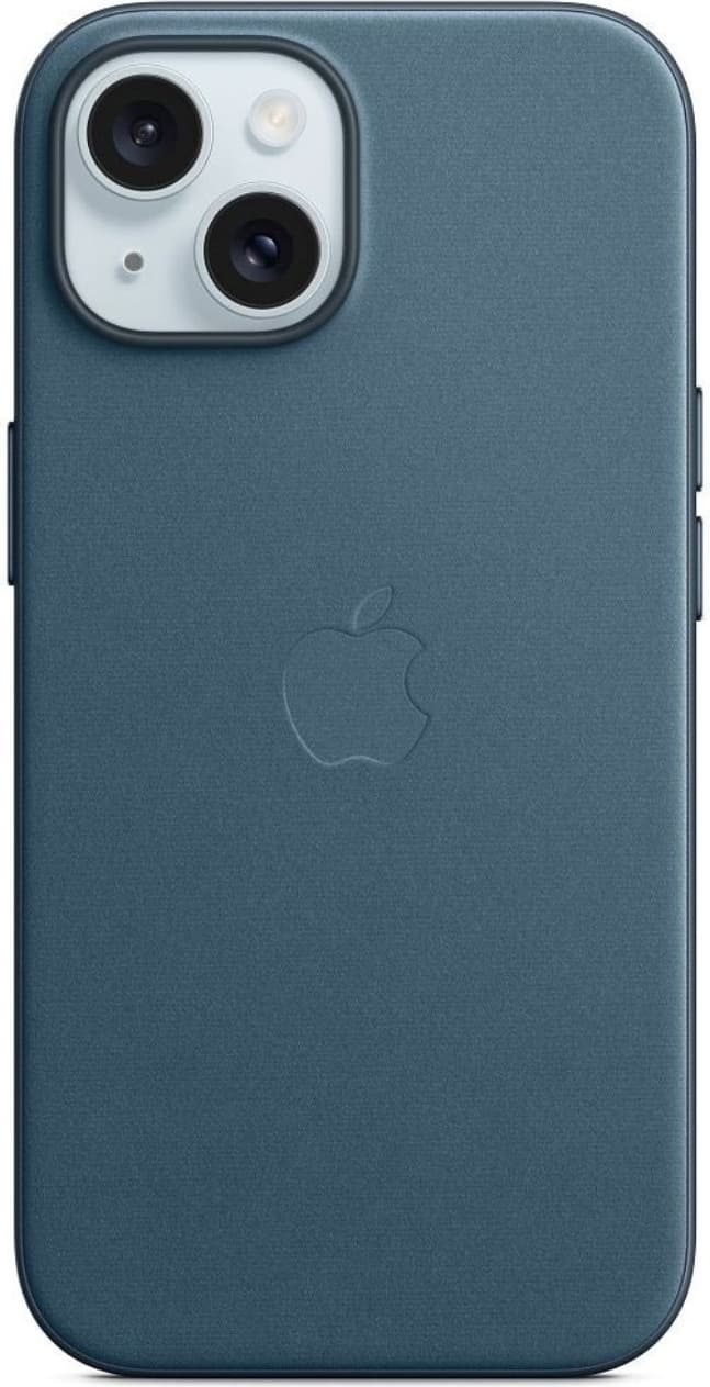 Оригинален текстилен кейс с MagSafe за iPhone 15 (син) - Apple iPhone FineWoven Case with MagSafe