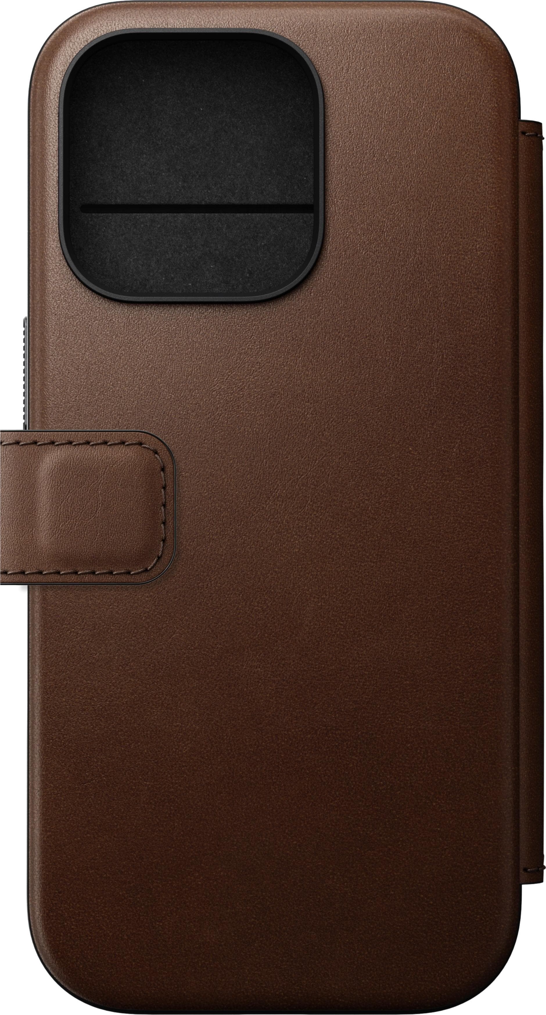 Кожен калъф (естествена кожа), тип портфейл с MagSafe за iPhone 16 Pro - Nomad Modern Leather Folio MagSafe Case (кафяв)