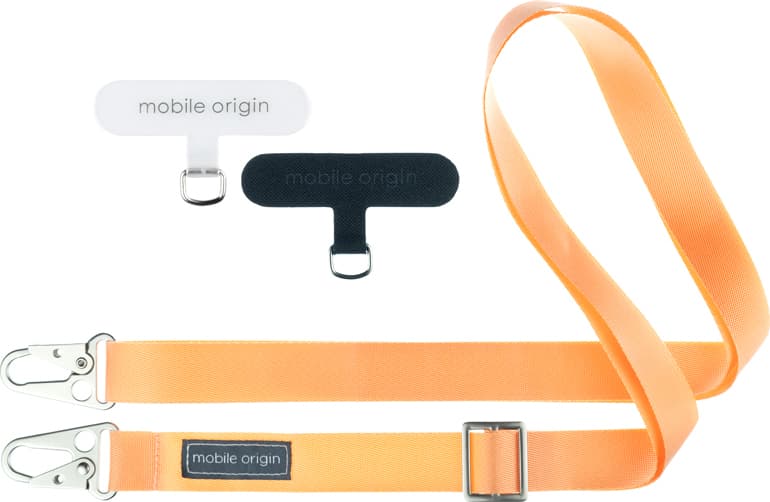 Универсална връзка за носене през врата за смартфони - Mobile Origin Lanyard Tape 25mm (оранжев)