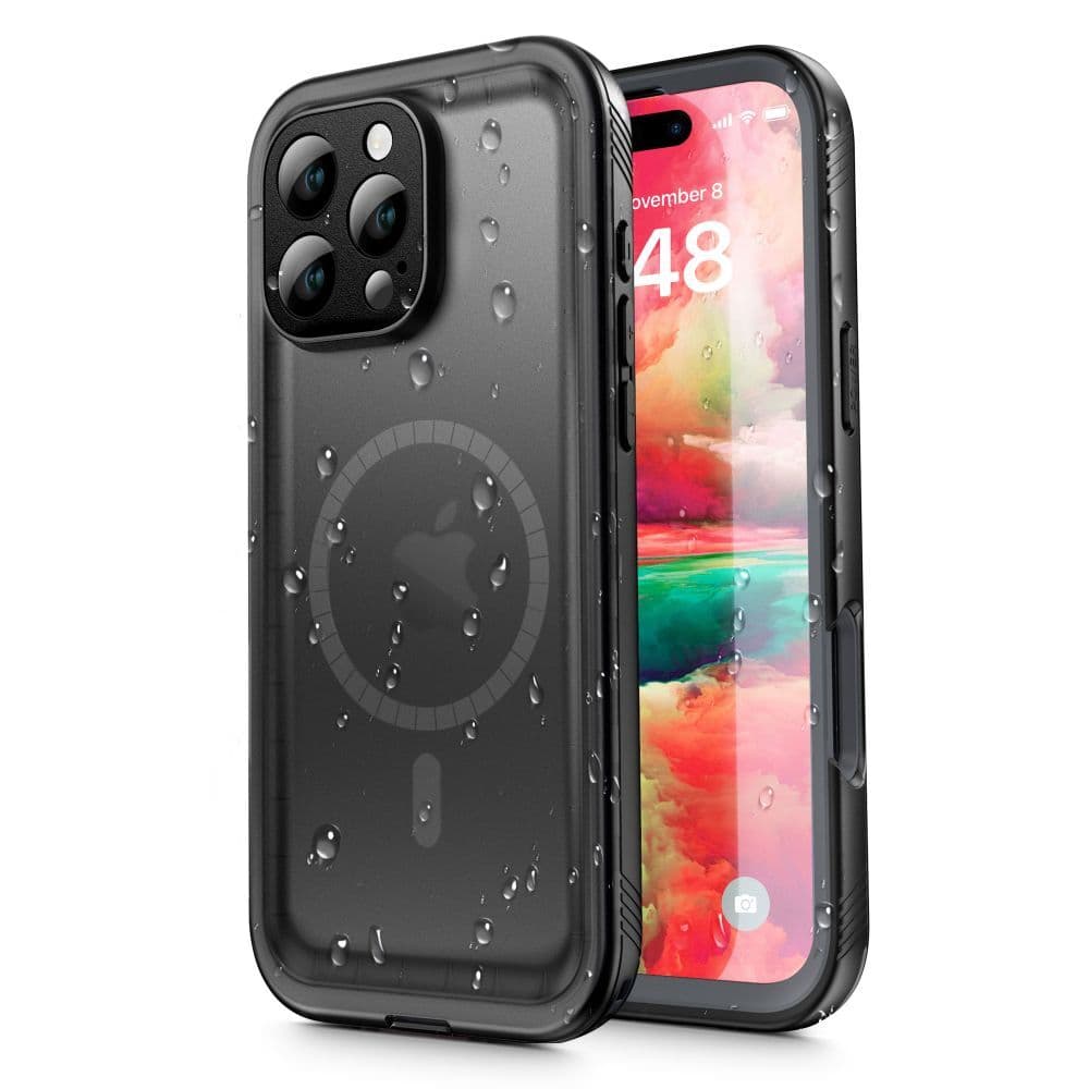 Ударо и водоустойчив кейс с MagSafe за iPhone 16 Pro Max (черен) - Techsuit ShellBox IP68 Waterproof MagSafe Case