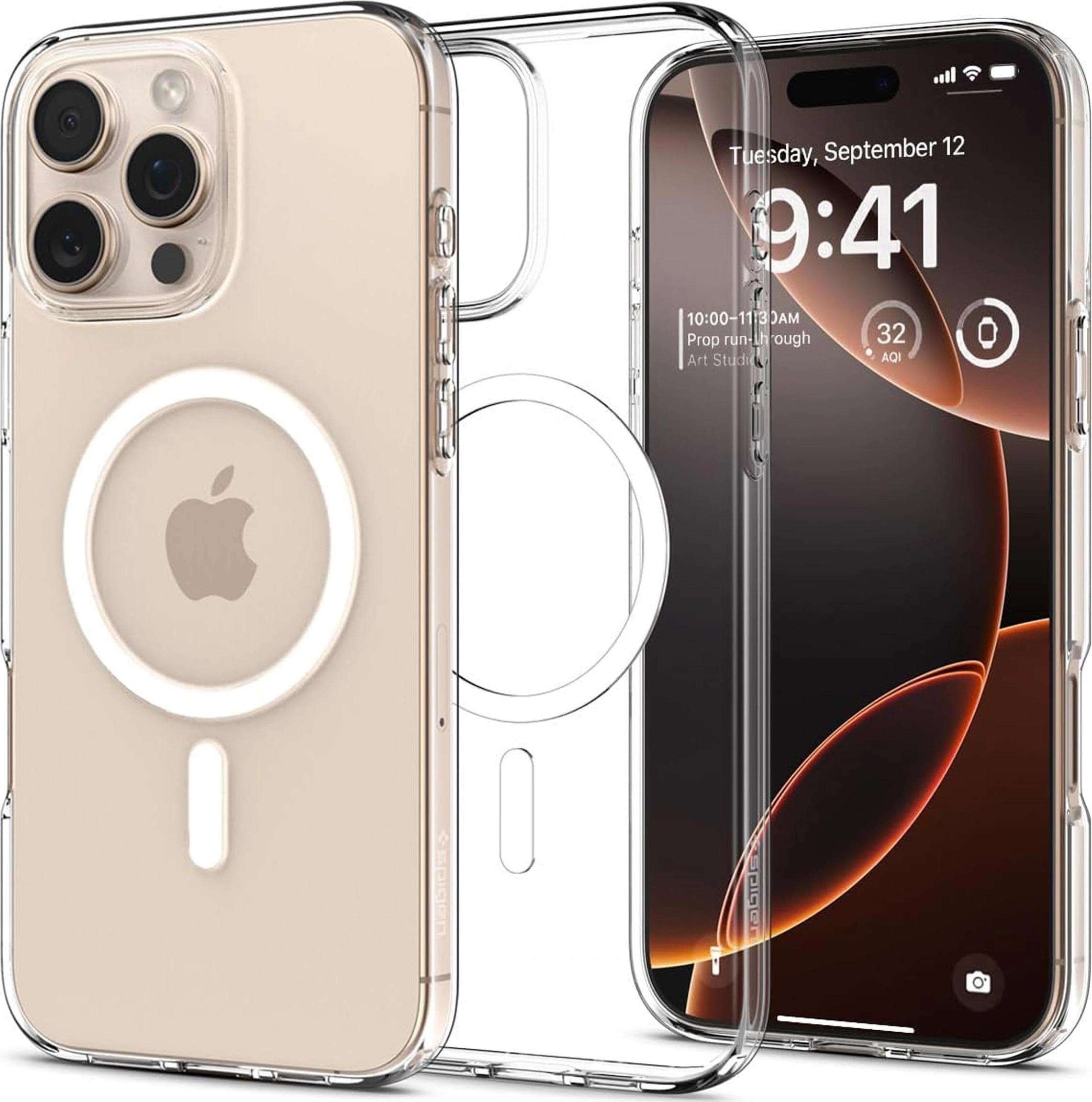 Тънък силиконов (TPU) калъф с MagSafe за iPhone 16 Pro (прозрачен) - Spigen Liquid Crystal MagSafe Case