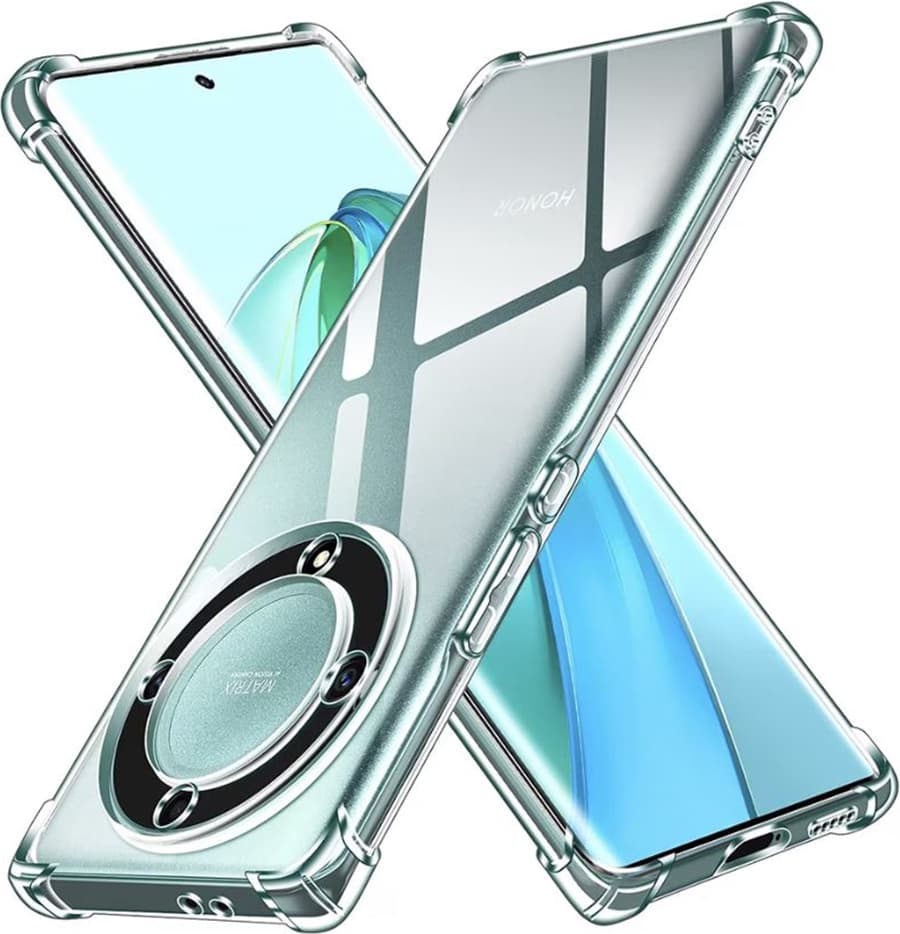 Удароустойчив силиконов (TPU) калъф за Honor Magic6 Lite (прозрачен) - Techsuit Shockproof Clear Silicone Case