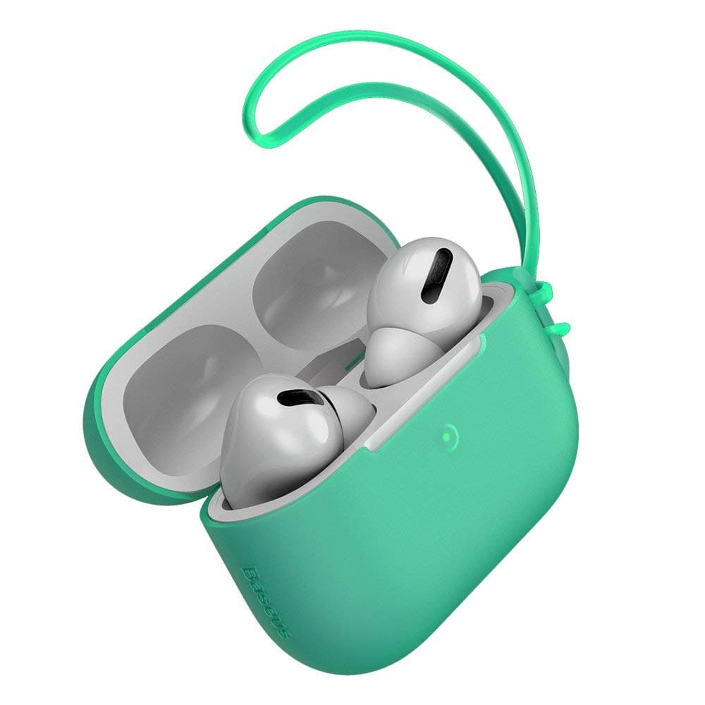 Защитен калъф Baseus Lets Go Jelly Lanyard Case за Apple Airpods Pro, зелен