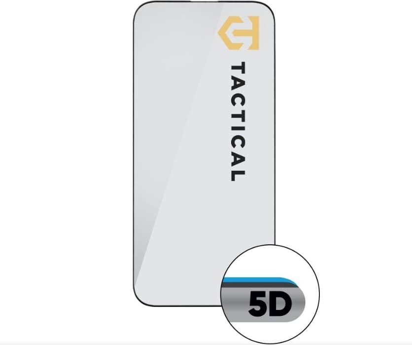 Калено стъклено защитно покритие за дисплея на iPhone 16 Pro Max - Tactical Glass Shield 5D (прозрачен-черен)