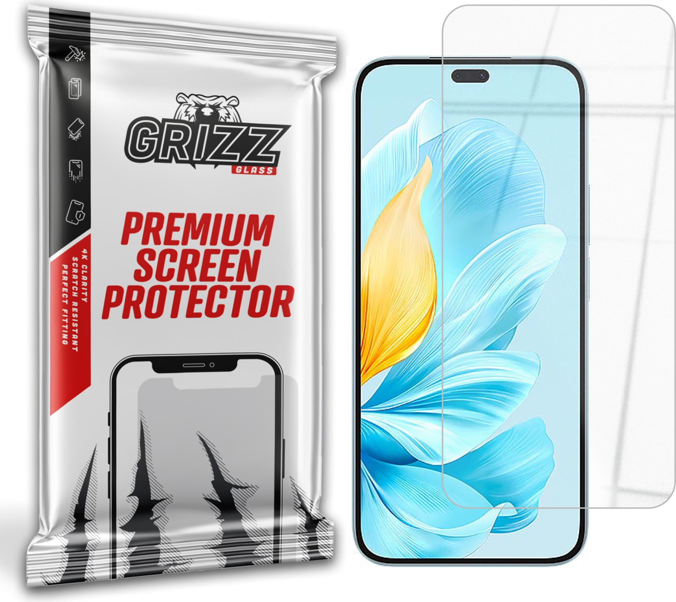 Хибридно защитно покритие за дисплея на Honor 200 Lite - GrizzGlass HybridGlass Screen Protector (прозрачно)