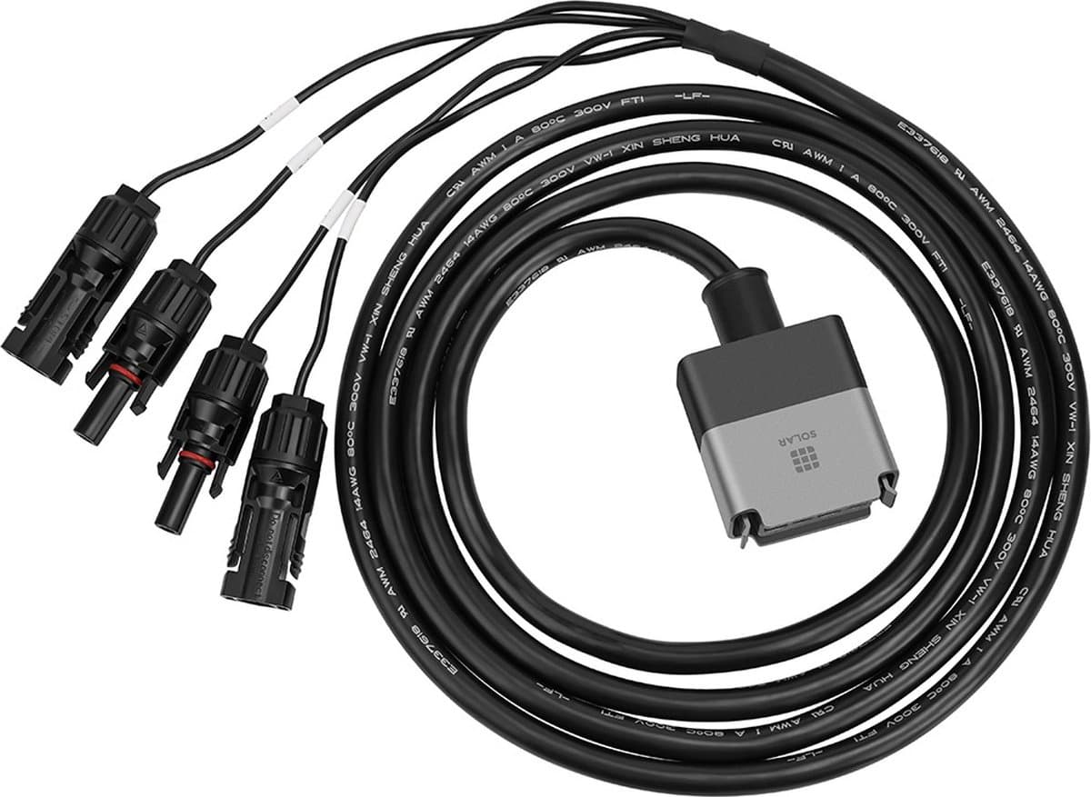 Свързващ кабел за EcoFlow Microinverter към соларен панел - EcoFlow BKW Solar Cable 2m (черен)