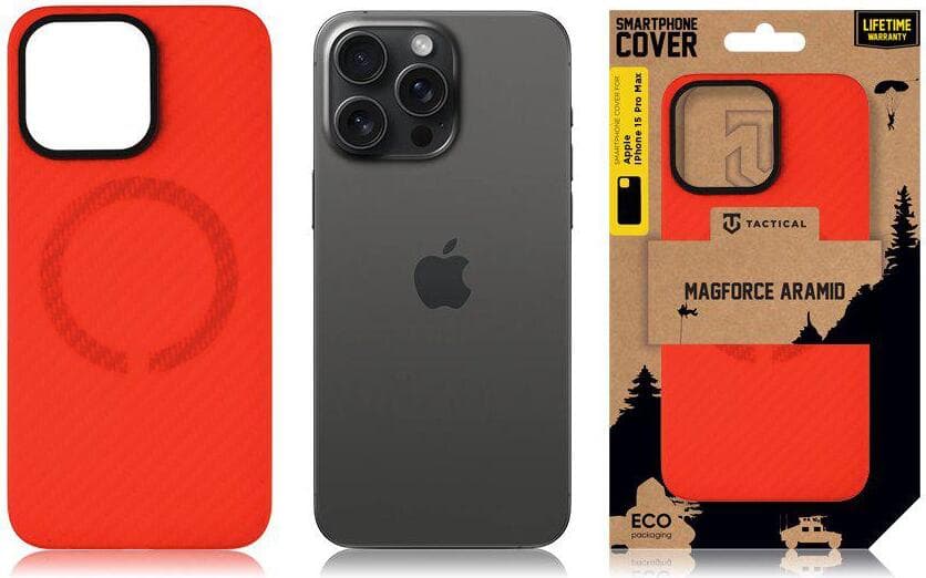 Кевларен кейс с MagSafe за iPhone 14 Pro Max - Tactical MagForce Aramid Bloody Mary Limited Edition Case (червен)