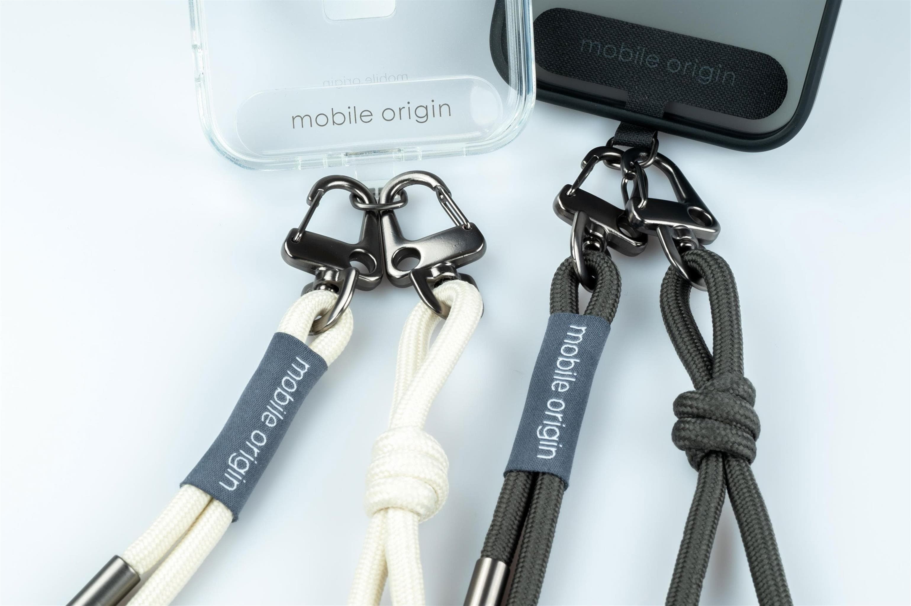 Универсална връзка за носене през врата за смартфони - Mobile Origin Lanyard Rope 6mm (бял)