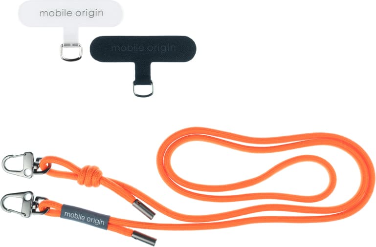 Универсална връзка за носене през врата за смартфони - Mobile Origin Lanyard Rope 6mm (оранжев)