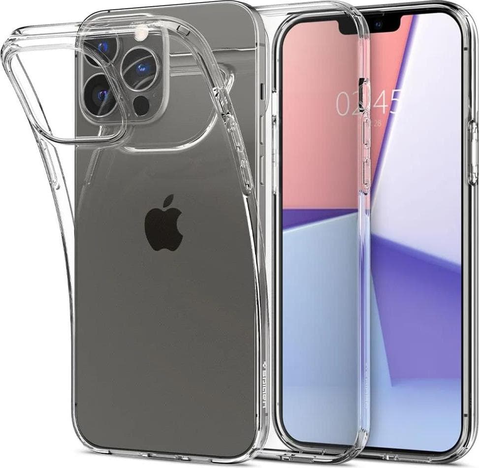 Тънък качествен силиконов (TPU) калъф за iPhone 14 Pro Max (прозрачен) - Spigen Crystal Flex Case