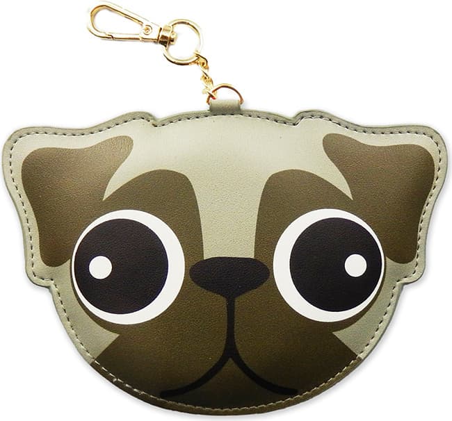 Компактна външна батерия с 1xUSB-A изход за мобилни устройства - 3D Dog Power Bank With Keyring 2200 mAh (сив)