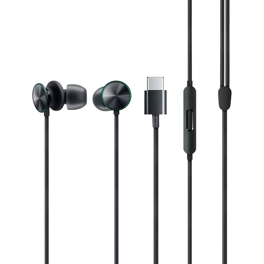 Слушалки с USB-C конектор с микрофон и управление на звука за мобилни устройства с USB-C порт (черен) - Oppo USB-C MH147 Headset (bulk)
