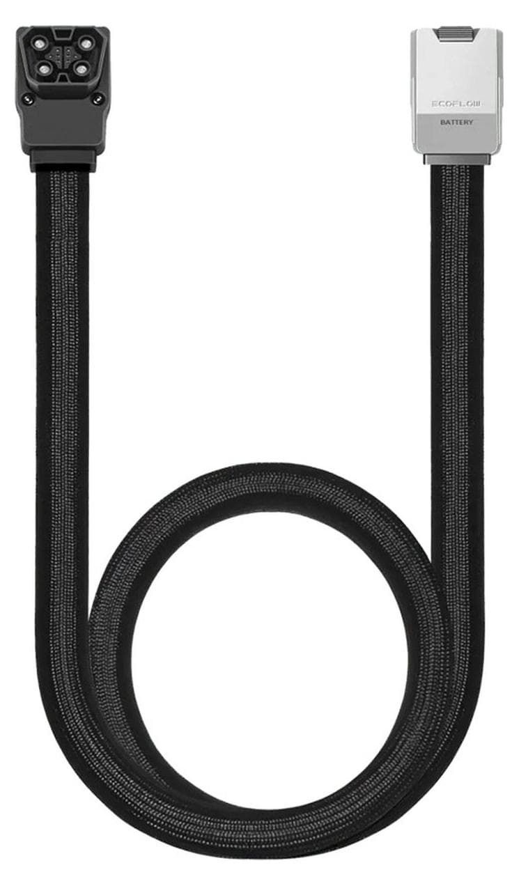 Кабел за свързване на EcoFlow Delta Pro 3 към EcoFlow DELTA Pro 3 Smart Extra или DELTA Pro Smart Extra батерия (200 см) - EcoFlow Delta Pro 3 Extra Battery Flat Link Cable 2m (черен)