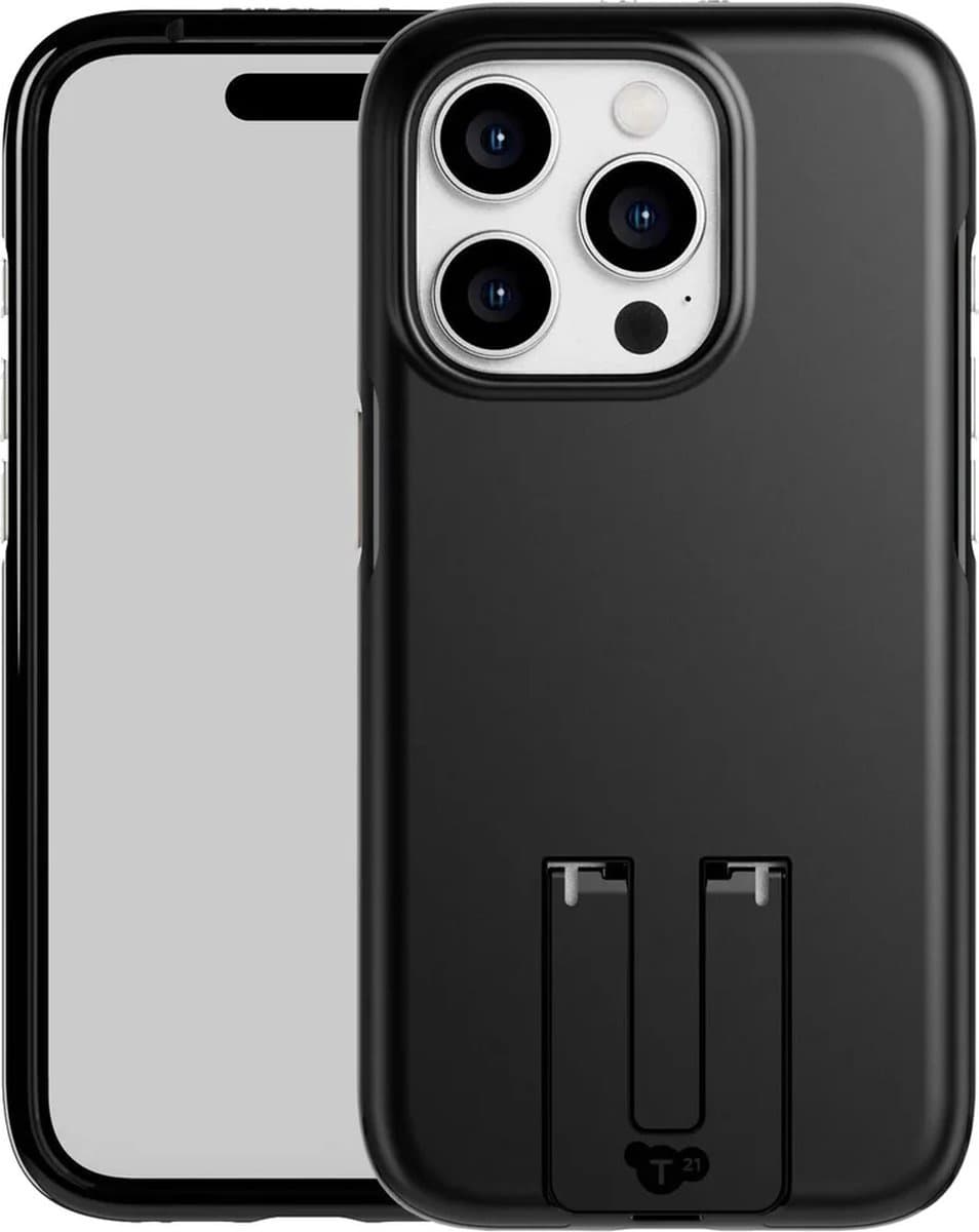 Хибриден удароустойчив кейс с MagSafe за iPhone 15 Pro Max - Tech21 EvoCrystal Kick Hybrid MagSafe Case (черен)