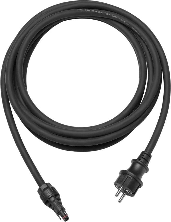 Свързващ кабел за EcoFlow Stream Microinverter (2025) към ел. мрежата - EcoFlow Stream BKW to AC Cable 15m (черен)