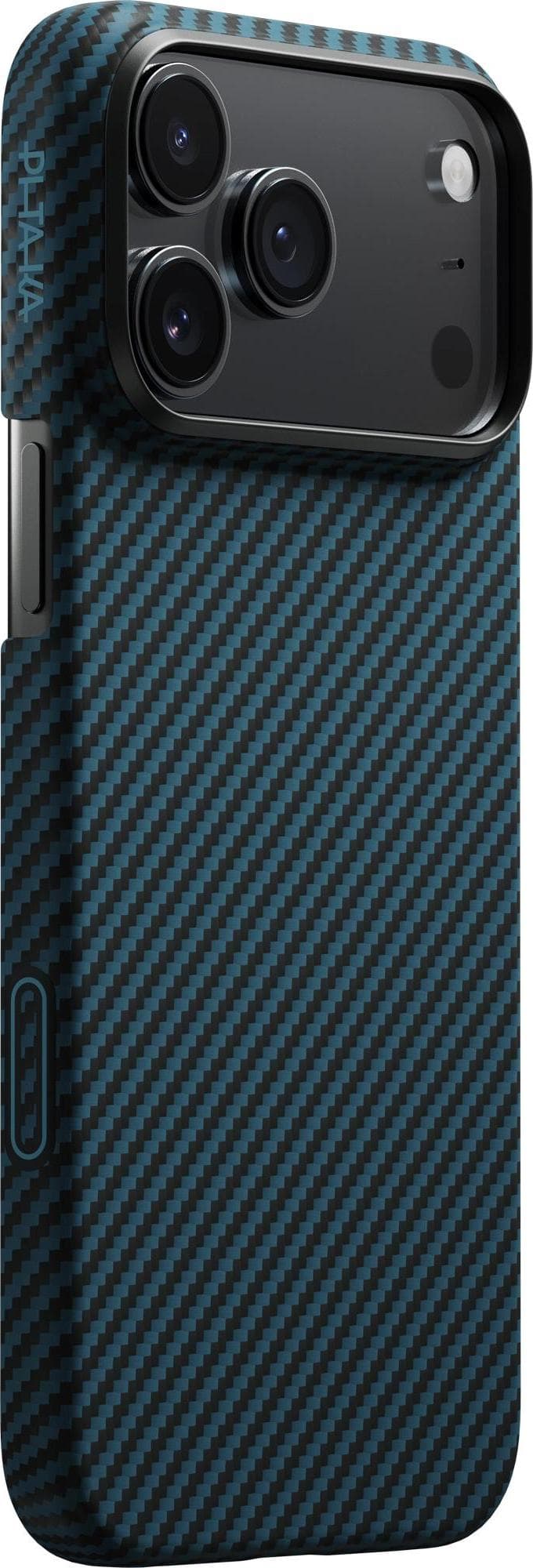 Кевларен кейс с MagSafe за iPhone 17 Pro (син) - Pitaka Ultra Slim Case Aramid Fiber 600D