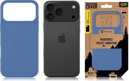 Силиконов калъф с MagSafe за iPhone 17 Pro Max - Tactical MagForce Velvet Smoothie Cover (син)