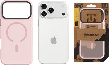 Хибриден удароустойчив кейс с MagSafe за iPhone 17 Pro Max - Tactical MagForce Hyperstealth Cover (розов)