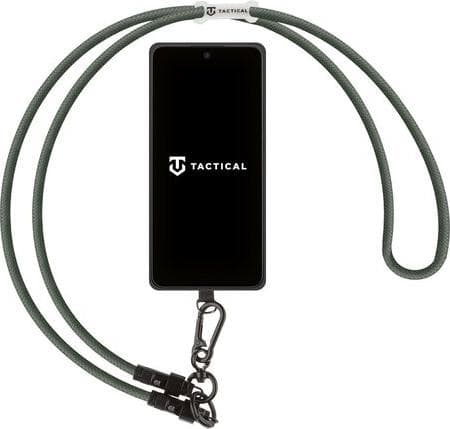 Универсална връзка за носене през врата за смартфони с вграден USB-C към USB-C кабел - Tactical Wire Snake USB-C Universal Phone Lanyard Cable 60W (зелен)