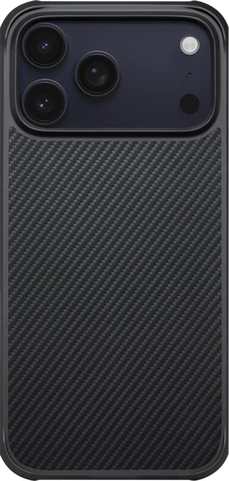 Хибриден удароустойчив кейс с кевлар за iPhone 17 Pro Max - Pitaka Aramid ProGuard Case (черен)