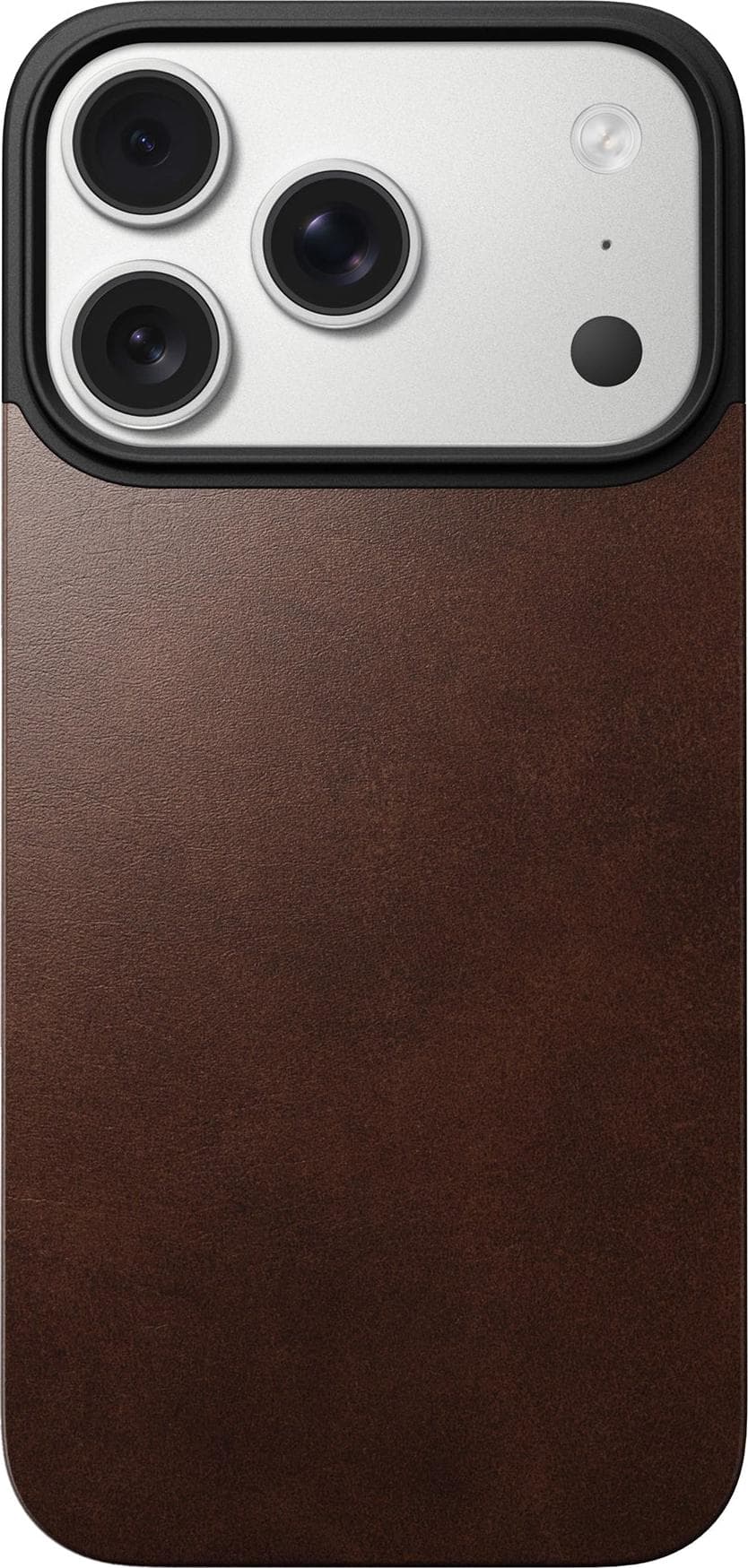 Магнитен кожен (естествена кожа) гръб с MagSafe за iPhone 17 Pro - Nomad Magnetic Horween Leather Back (тъмнокафяв)