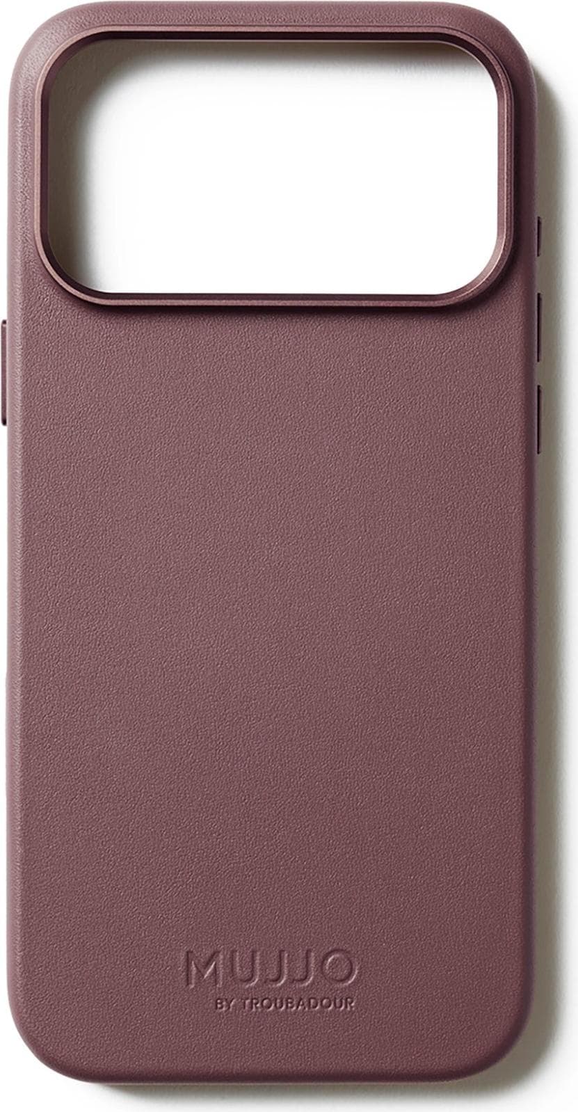 Премиум кожен (естествена кожа) кейс с MagSafe за iPhone 17 Pro Max - Mujjo Full Leather MagSafe Case (червен)