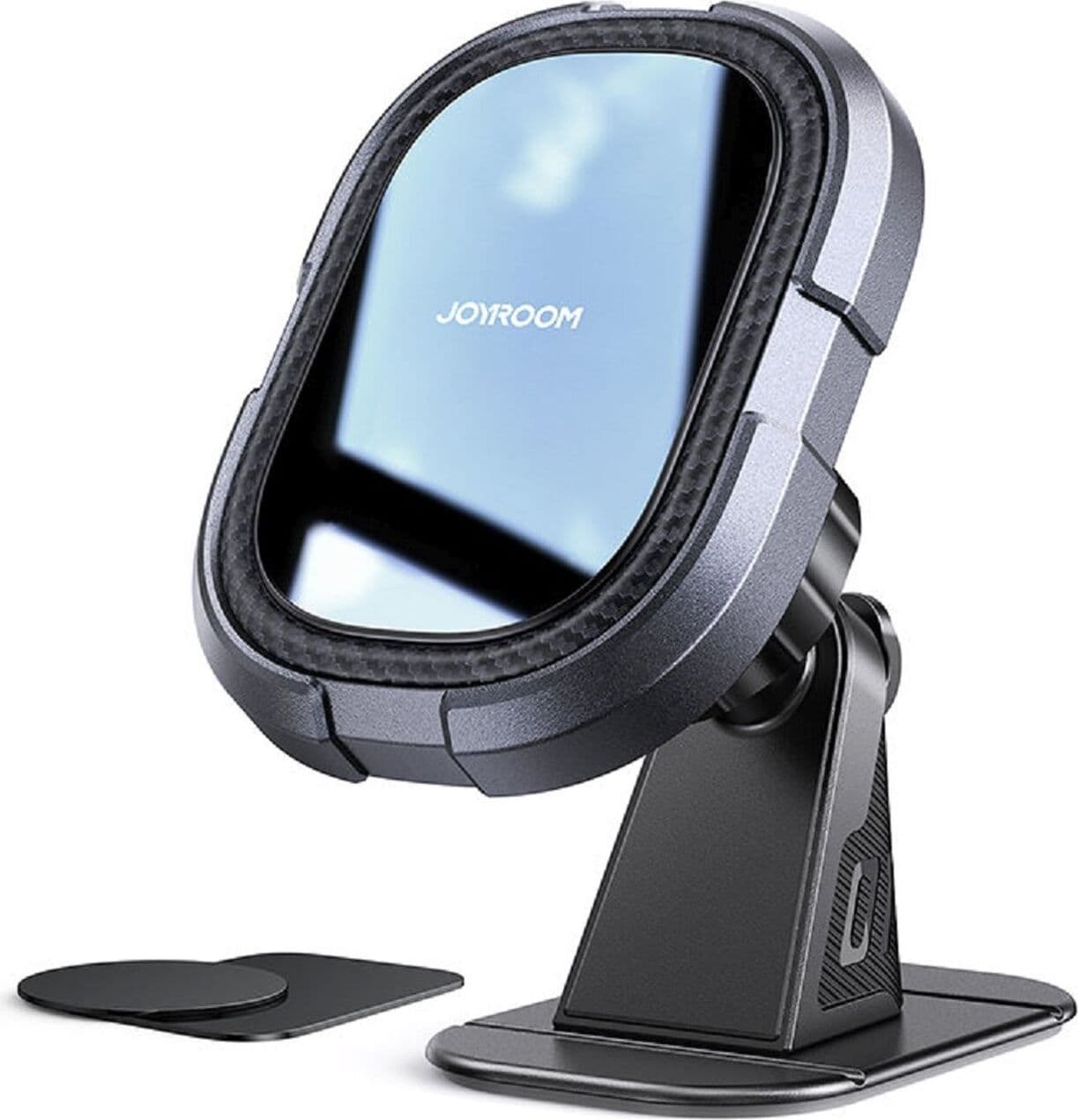 Магнитна поставка за таблото на кола за смартфони - Joyroom Magnetic Dashboard Phone Holder (JR-ZS311) (тъмносив)