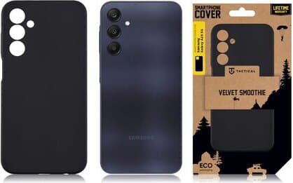 Силиконов калъф за Samsung Galaxy A25 5G - Tactical Velvet Smoothie Cover (черен)