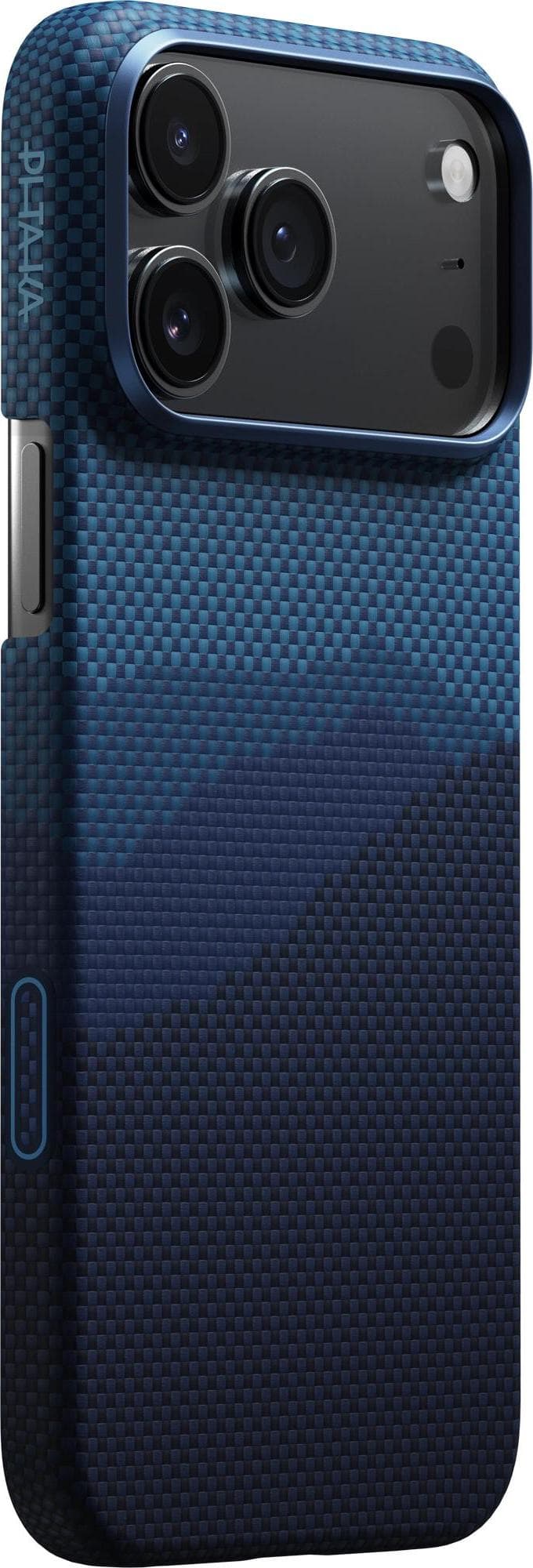 Кевларен кейс с MagSafe за iPhone 17 Pro - Pitaka StarPeak MagEZ 7 Ultra Slim Case Aramid Fiber (тъмносин)