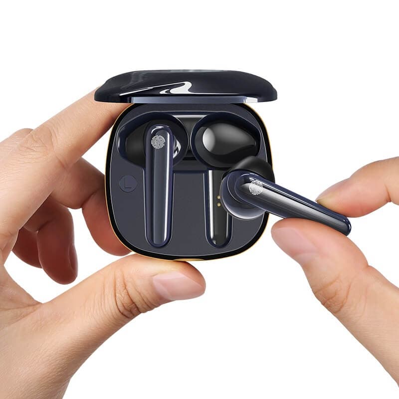 Безжични блутут слушалки със зареждащ кейс - USAMS SD001 TWS Earbuds (тъмносин)