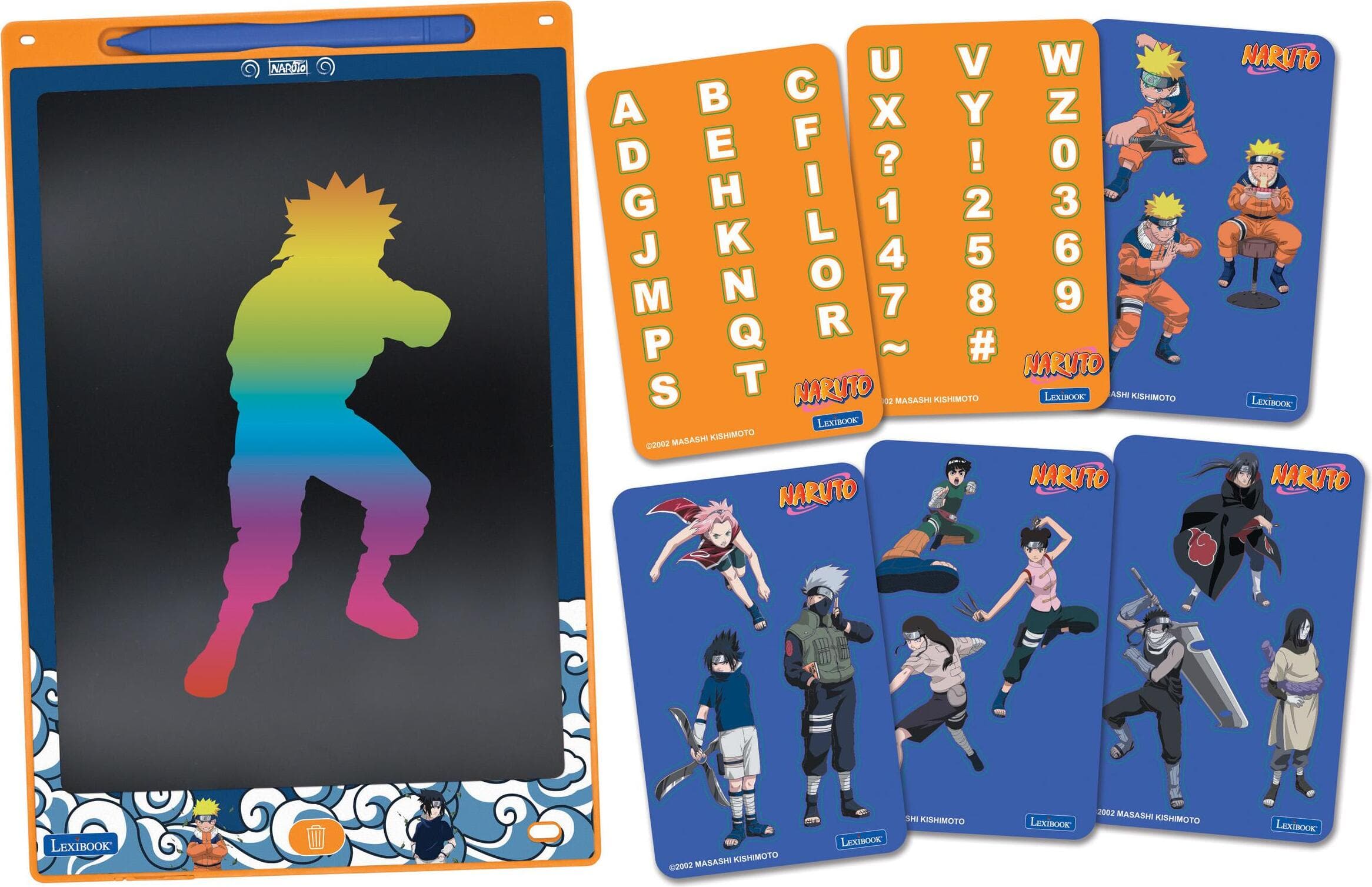 Детски таблет за рисуване и писане с екран 11 инча - Lexibook Naruto Multicolor Learning Drawing Tablet (оранжев)