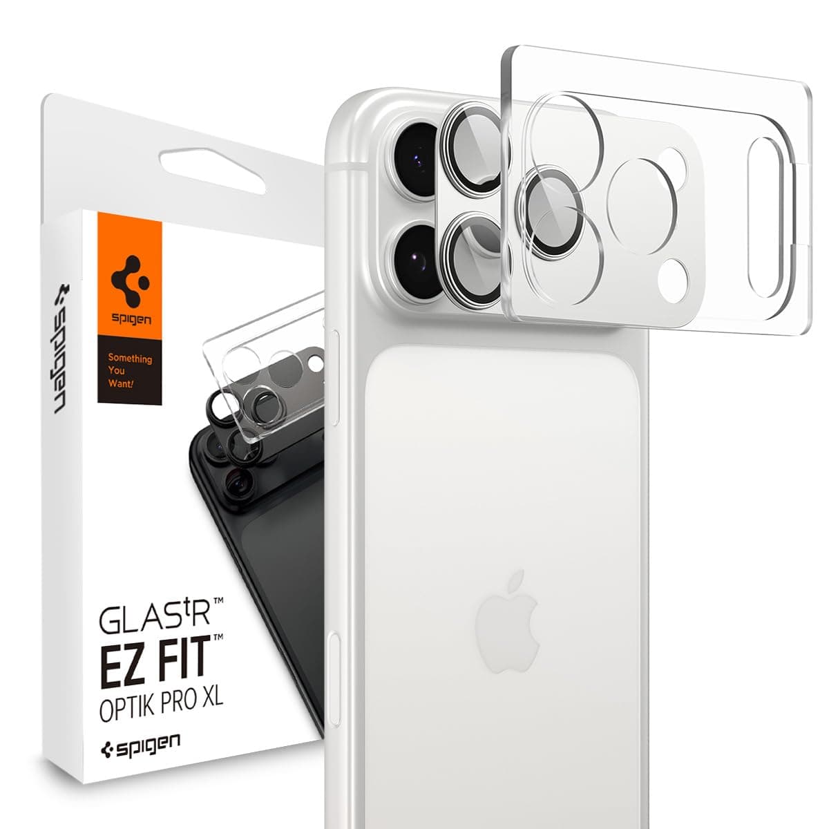Предпазна плочка за камерата на iPhone 17 Pro Max - Spigen Glass tR EZ Fit Optik Pro XL (сребрист)