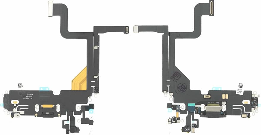 Лентов кабел с Lightning конектора и долните микрофони за iPhone 13 Pro - OEM iPhone 13 Pro System Connector and Flex Cable (черен)